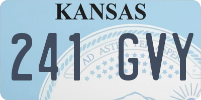 KS license plate 241GVY