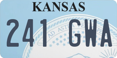 KS license plate 241GWA