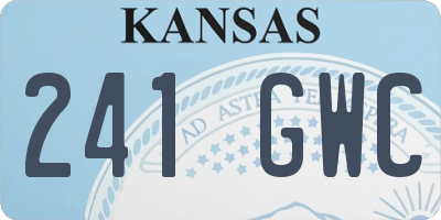 KS license plate 241GWC