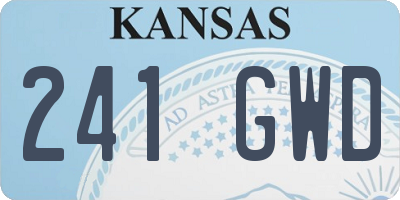KS license plate 241GWD