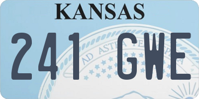 KS license plate 241GWE