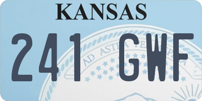 KS license plate 241GWF