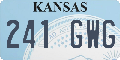 KS license plate 241GWG