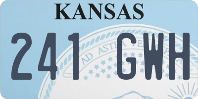 KS license plate 241GWH
