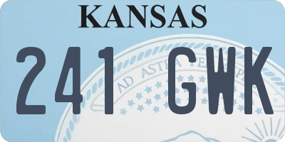 KS license plate 241GWK