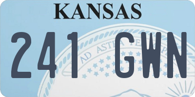 KS license plate 241GWN