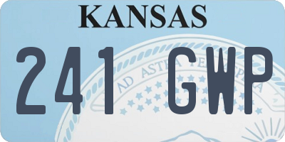 KS license plate 241GWP