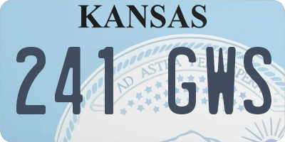 KS license plate 241GWS