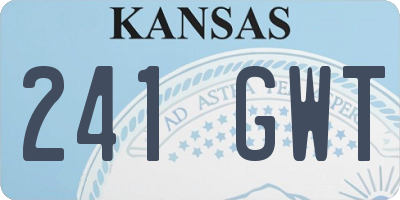 KS license plate 241GWT