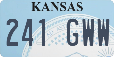 KS license plate 241GWW