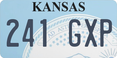 KS license plate 241GXP