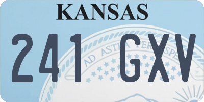 KS license plate 241GXV