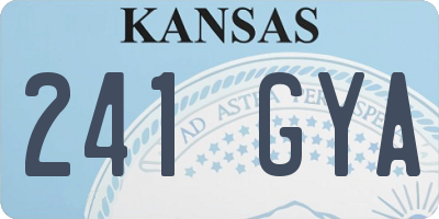 KS license plate 241GYA