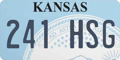 KS license plate 241HSG