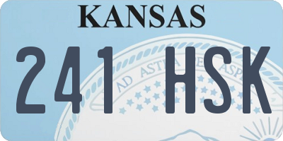 KS license plate 241HSK
