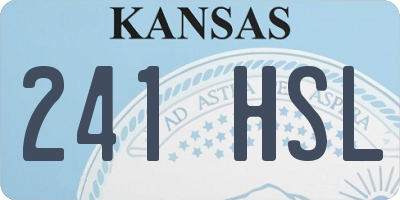 KS license plate 241HSL