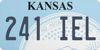 KS license plate 241IEL