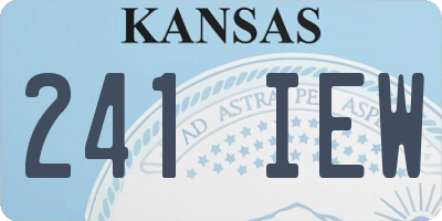 KS license plate 241IEW