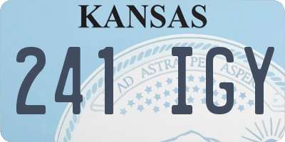 KS license plate 241IGY