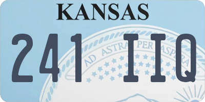 KS license plate 241IIQ