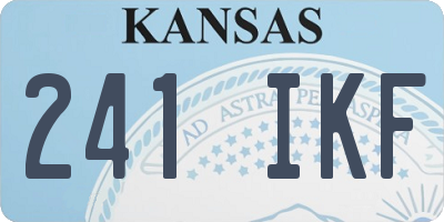 KS license plate 241IKF