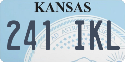 KS license plate 241IKL