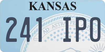 KS license plate 241IPO