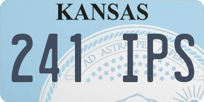 KS license plate 241IPS