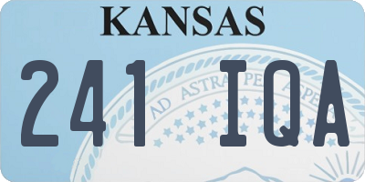 KS license plate 241IQA