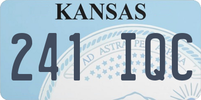 KS license plate 241IQC
