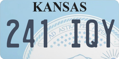 KS license plate 241IQY
