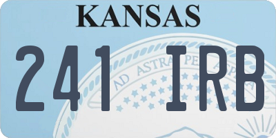 KS license plate 241IRB