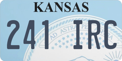KS license plate 241IRC