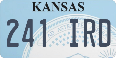 KS license plate 241IRD