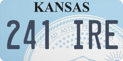 KS license plate 241IRE
