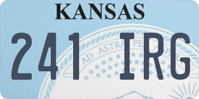 KS license plate 241IRG