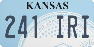 KS license plate 241IRI