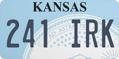 KS license plate 241IRK