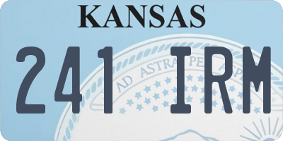 KS license plate 241IRM
