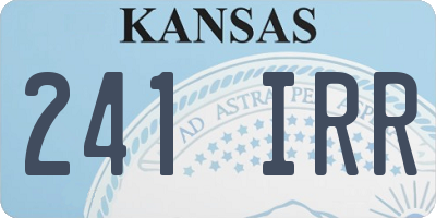 KS license plate 241IRR
