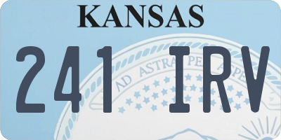 KS license plate 241IRV