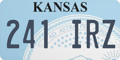 KS license plate 241IRZ
