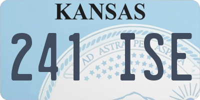 KS license plate 241ISE