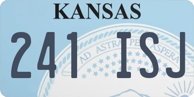 KS license plate 241ISJ