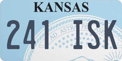 KS license plate 241ISK
