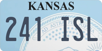 KS license plate 241ISL