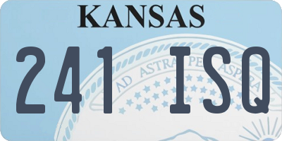 KS license plate 241ISQ