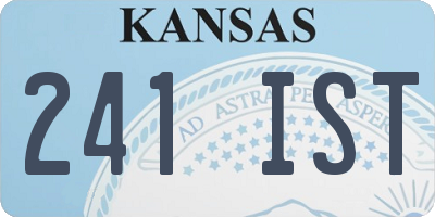 KS license plate 241IST