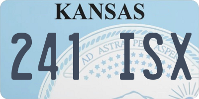 KS license plate 241ISX