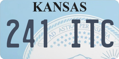 KS license plate 241ITC